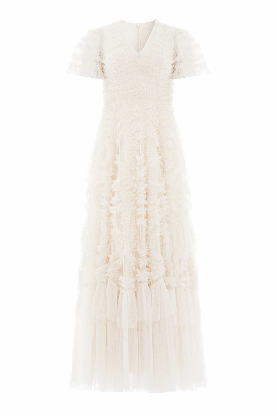 Verity Ruffle V-Neck Gown