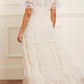 Verity Ruffle V-Neck Gown