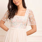 Versailles Ditsy Bodice Ankle Gown