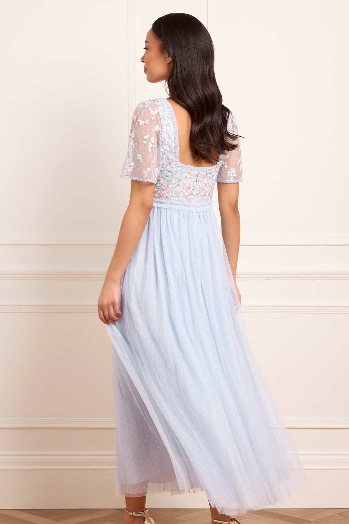 Versailles Ditsy Bodice Ankle Gown