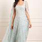 Versailles Ditsy Cape Sleeve Ankle Gown