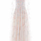 Versailles Ditsy Cape Sleeve Ankle Gown