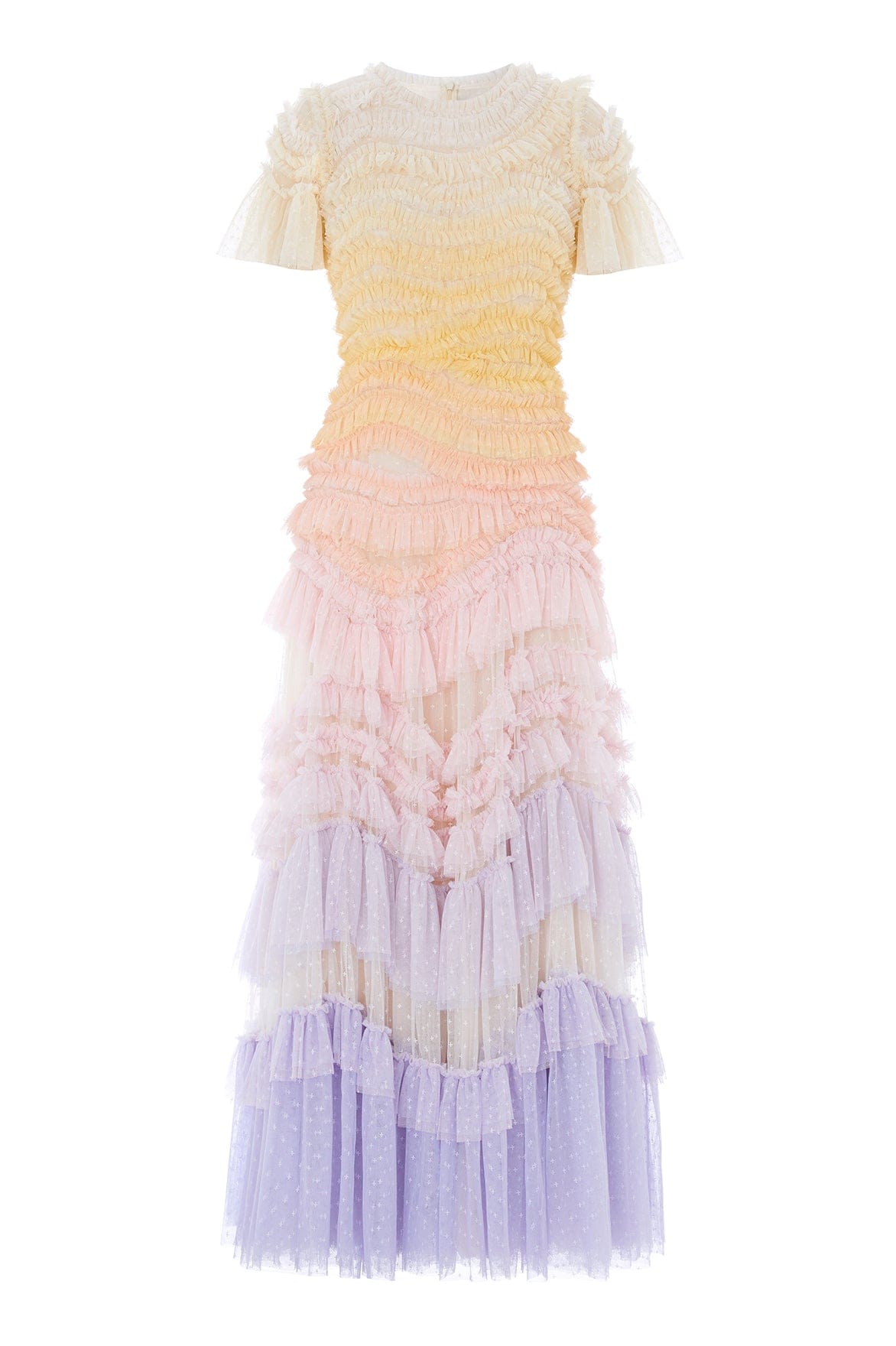 Wild Rose Ombre Short Sleeve Gown
