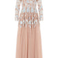Wisteria Dot Long Sleeve Gown