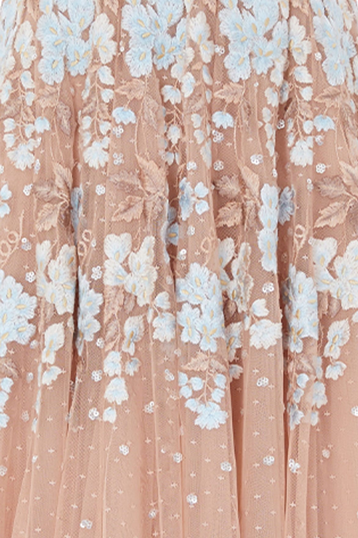 Wisteria Dot Long Sleeve Gown