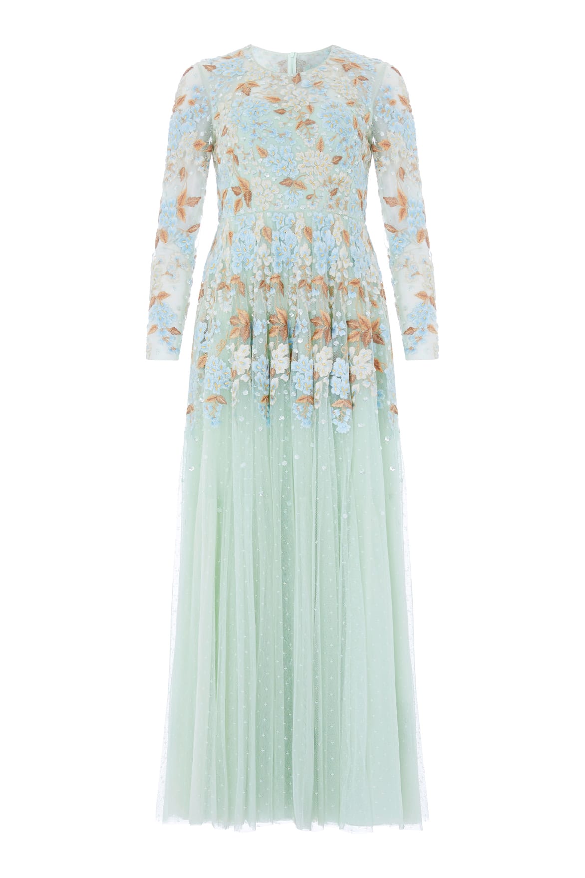 Wisteria Dot Long Sleeve Gown
