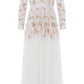 Wisteria Dot Long Sleeve Gown