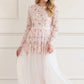 Wisteria Dot Long Sleeve Gown