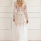 Wisteria Dot Long Sleeve Gown