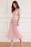 Wisteria Dot Short Sleeve Ballerina Dress