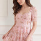 Wisteria Dot Short Sleeve Ballerina Dress