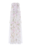 Wisteria Sequin Strapless Cape Gown