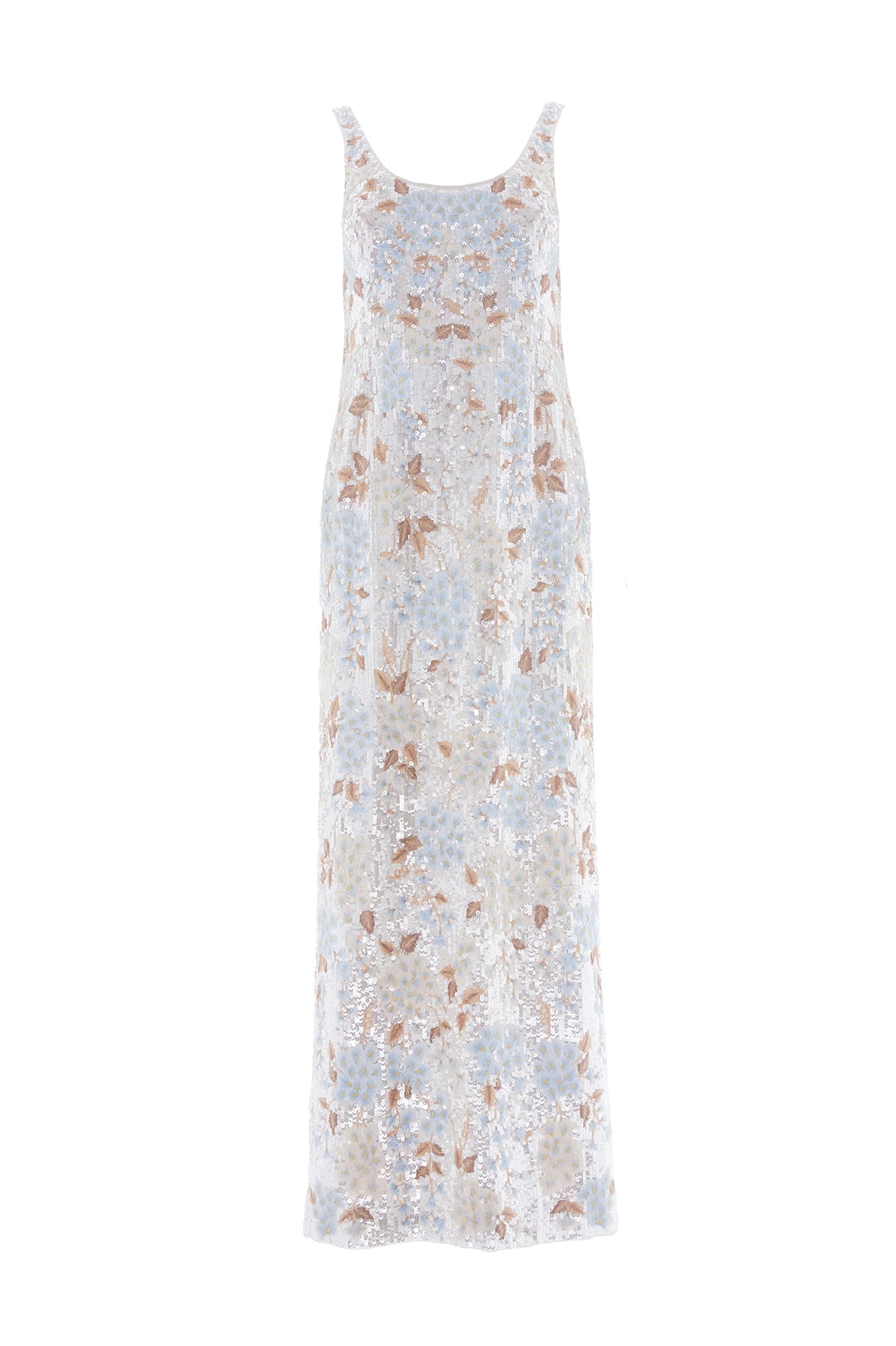 Wisteria Shimmer Georgette Ankle Gown