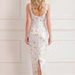 Wisteria Shimmer Georgette Ankle Gown