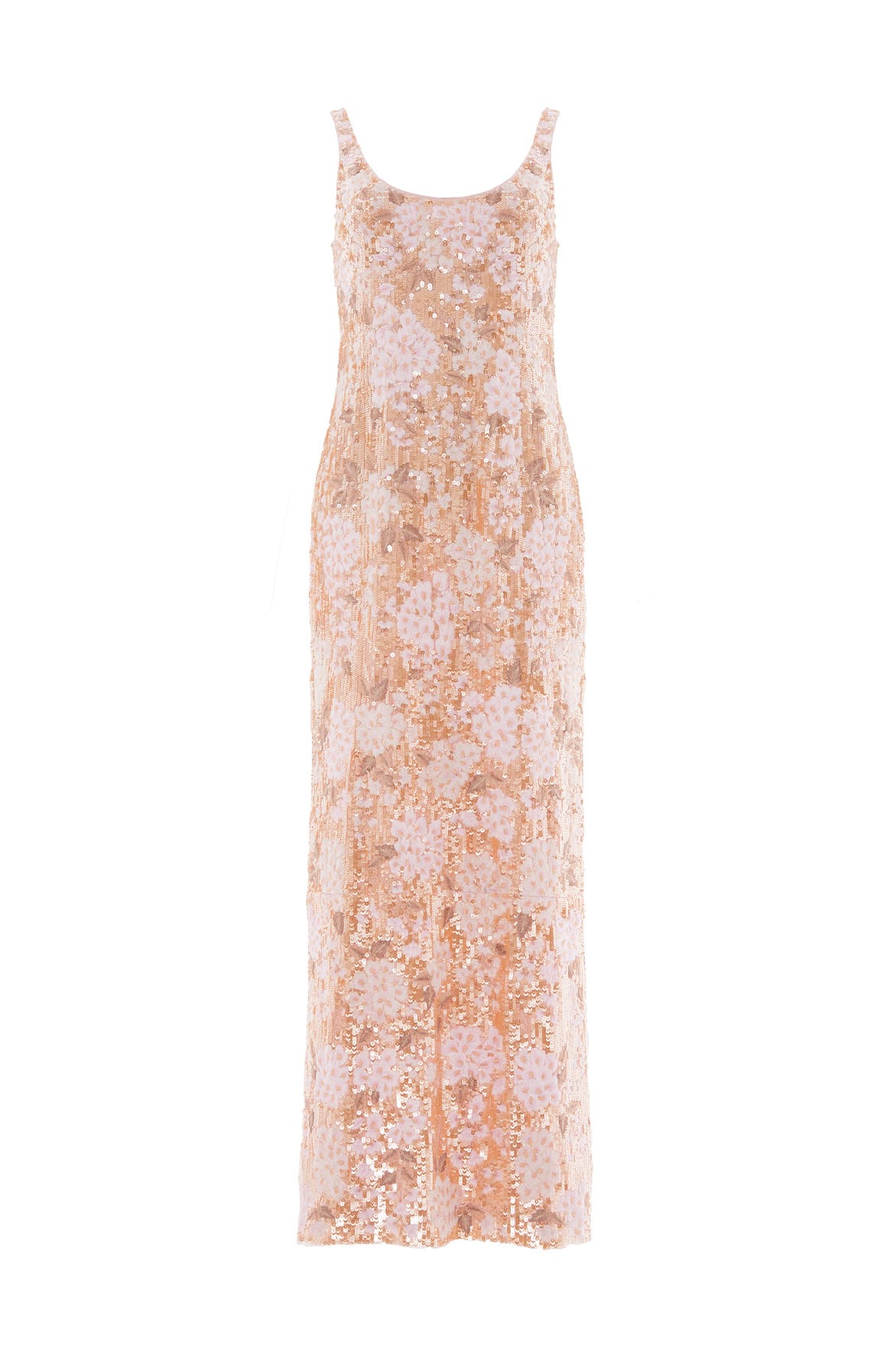 Wisteria Shimmer Georgette Ankle Gown