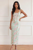 Wisteria Shimmer Georgette Ankle Gown