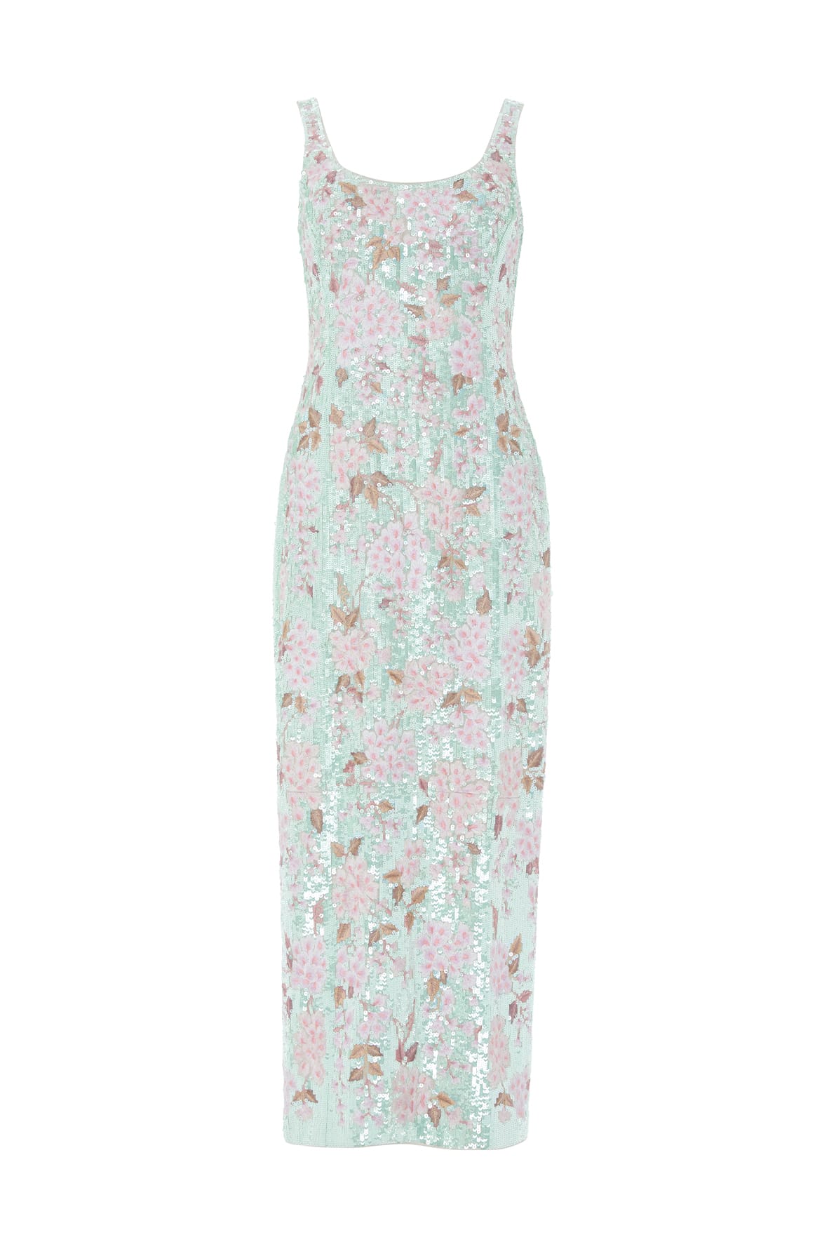Wisteria Shimmer Georgette Ankle Gown
