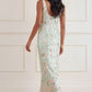 Wisteria Shimmer Georgette Ankle Gown